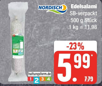 Edeka NORDISCH Edelsalami 500 g Stück Angebot