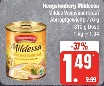 Edeka Hengstenberg Mildessa 770 g 810 g Dose Angebot