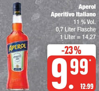 Edeka Aperol Aperitivo Italiano 0,7 Liter Flasche Angebot