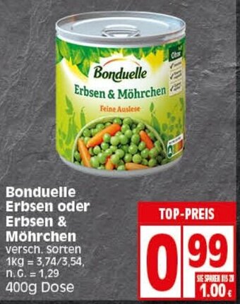 Elli Markt Bonduelle Erbsen & Möhrchen 400 g Dose Angebot