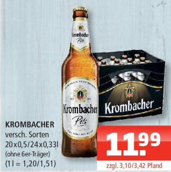 Getränke Oase Krombacher versch. Sorten 20*500/24*330ml Angebot