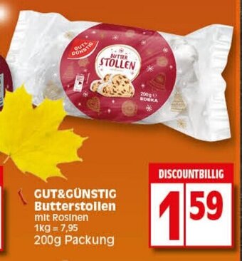 Elli Markt GUT&GÜNSTIG Butterstollen 200g Packung Angebot