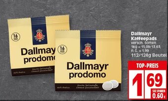 Elli Markt Dallmayr Kaffeepads 112/124 g Beutel Angebot