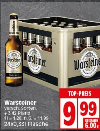 Elli Markt Warsteiner 24x0,33 l Flasche Angebot