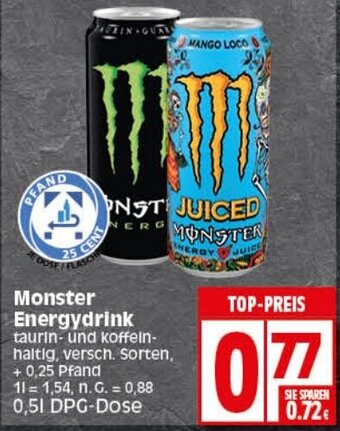 Elli Markt Monster Energydrink 0,5 l DPG-Dose Angebot