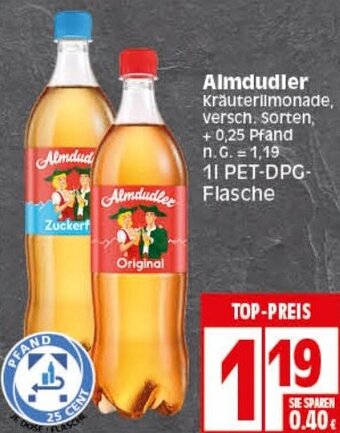 Elli Markt Almdudler 1 l PET-DPG-Almdudler Flasche Angebot