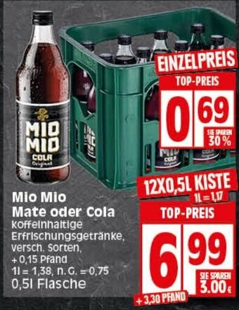 Elli Markt Mio Mio Mate oder Cola 0,5 l Flasche Angebot