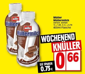 Elli Markt müller Müllermilch 400 ml Flasche Angebot