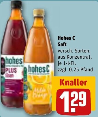 REWE Hohes C Saft 1 l Fl. Angebot