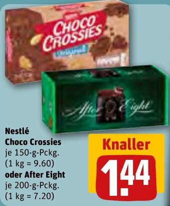 REWE Nestlé Choco Crossies 150-g-Pckg. oder After Eight 200-g-Pckg. Angebot