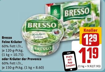 REWE Bresso Feine Kräuter 120-g-Pckg. oder Kräuter der Provence 150-g-Pckg. Angebot