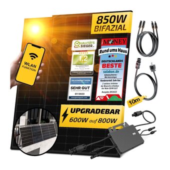 Netto Marken-Discount Balkonkraftwerk 850w / 600w solaranlage steckerfertig wifi mit halterung komplettset photovoltaik anlage 600w/800w Angebot