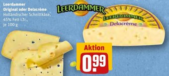 REWE Leerdammer Original oder Delacrème 100 g Angebot