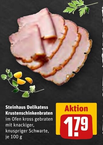REWE Steinhaus Delikatess Krustenschinkenbraten 100 g Angebot