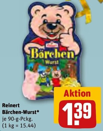 REWE Reinert Bärchen-Wurst 90-g-Pckg. Angebot