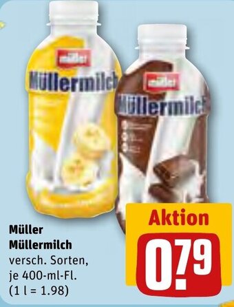 REWE Müller Müllermilch 400-ml-Fl. Angebot