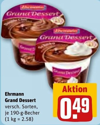 REWE Ehrmann Grand Dessert 190-g-Becher Angebot