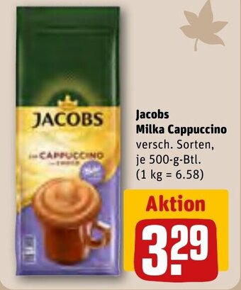 REWE Jacobs Milka Cappuccino 500-g-Btl. Angebot