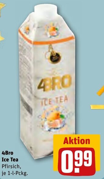 REWE 4Bro Ice Tea Pfirsich 1-l-Pckg. Angebot