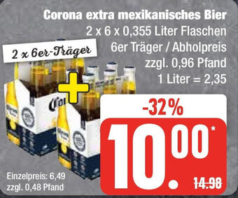 Edeka Corona extra mexikanisches Bier 2 x 6 x 0,355 Liter Flaschen Angebot