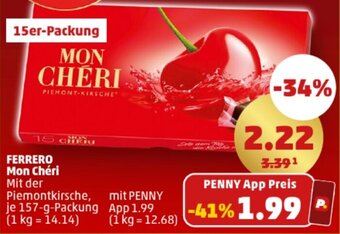 PENNY FERRERO Mon Chéri 157 g Packung Angebot