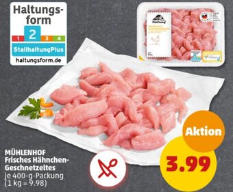 PENNY MÜHLENHOF Frisches Hähnchen-Geschnetzeltes 400-g-Packung Angebot