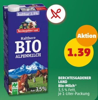 PENNY BERCHTESGADENER LAND Bio-Milch 1 Liter Packung Angebot