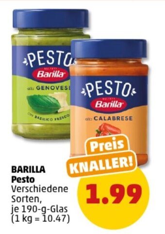 PENNY BARILLA Pesto 190-g-Glas Angebot