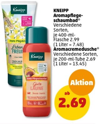 PENNY KNEIPP Aromapflege-schaumbad 400-ml-Flasche Aromacremedusche 200-ml-Tube Angebot