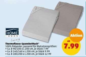 PENNY HOME Thermofleece-Spannbetttuch Ca. B 90/100 x L 200 cm Angebot