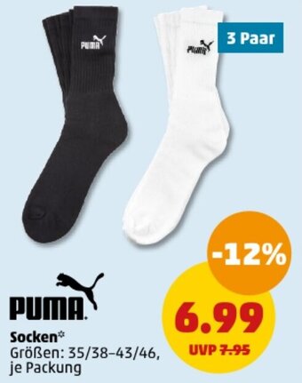 PENNY PUMA Socken 35/38-43/46 Packung Angebot