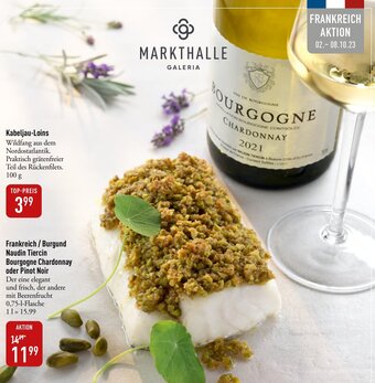 Galeria Markthalle Naudin Tiercin Bourgogne Chardonnay oder Pinot Noir 750ml Angebot