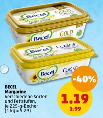 PENNY BECEL Margarine 225-g-Becher Angebot