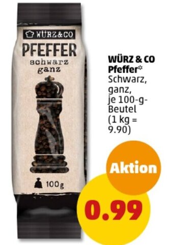 PENNY WÜRZ & CO Pfeffer 100 g Beutel Angebot