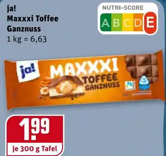 REWE Ja! Maxxxi Toffee Ganznuss 1kg Angebot