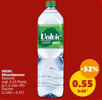 PENNY VOLVIC Mineralwasser 1,5-Liter-PET-Flasche Angebot