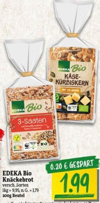 NP Discount EDEKA Bio Knäckebrot 200g Beutel Angebot