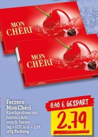 NP Discount Ferrero Mon Chéri 157g Packung Angebot