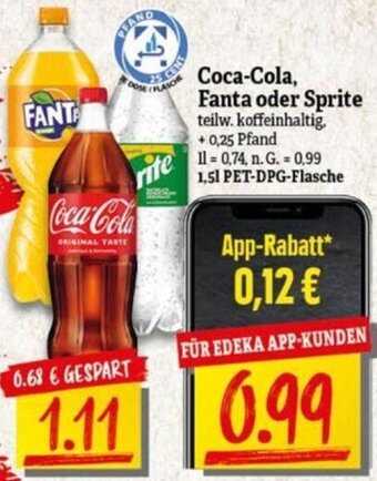 NP Discount Coca-Cola, Fanta oder Sprite 1,5 L Angebot
