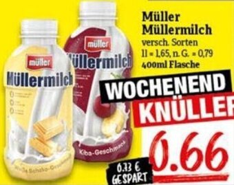 NP Discount Müller Müllermilch 400 ml Flasche Angebot