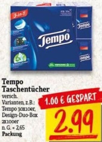 NP Discount Tempo Taschentücher Angebot