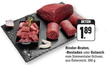 nah & gut Rinder-Braten, Rouladen oder Gulasch 100 g Angebot