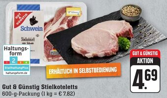 nah & gut Gut & Günstig Stielkoteletts 600-g-Packung Angebot