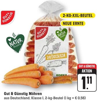 nah & gut Gut & Günstig Möhren 2 kg Beutel Angebot