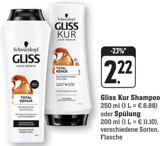 nah & gut Gliss Kur Shampoo 250 ml oder Spülung 200 ml Angebot