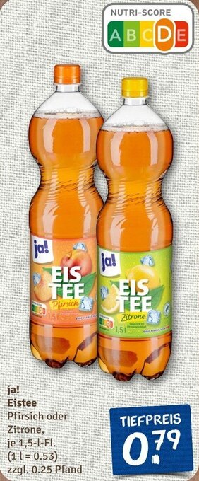 nahkauf ja! Eistee 1,5-l-Fl. Angebot