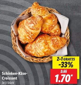 Lidl Schinken Käse-Croissant 3 Stück Angebot