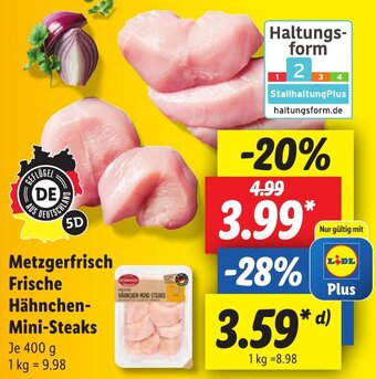 Lidl Metzgerfrisch Frische Hähnchen Mini-Steaks 400 g Angebot