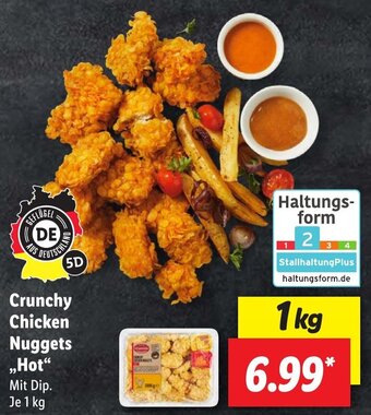 Lidl Crunchy Chicken Nuggets Hot 1 kg Angebot