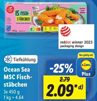 Lidl Ocean Sea MSC Fischstäbchen 450 g Angebot